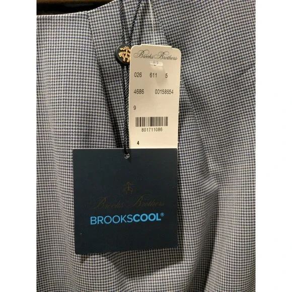 NWT $298 Brooks Brothers Reda Wool Performance Dress Sz 4 Fabric Woven in Italy